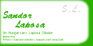 sandor laposa business card